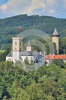 Old Rozmberk castle in Czech republic