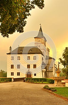 Old Rozmberk castle in Czech republic