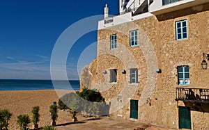 Old ruina building in Albufeira in Portugal photo