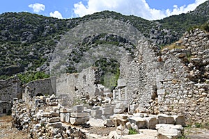 Old ruine in ancient city Olympos