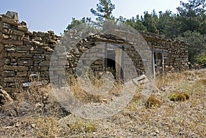 Old ruine on rhodos island