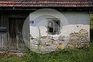 Old ruined and abandoned house in the country