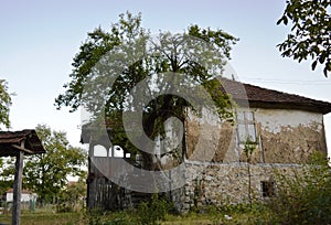 Old ruined and abandoned house in the village