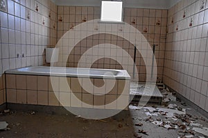 Old destroyed bathroom