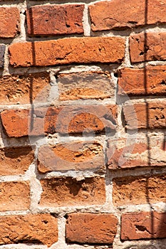 Old ruined brick wall