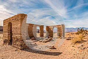 Old ruined building from the old gold rush time, Death Valley