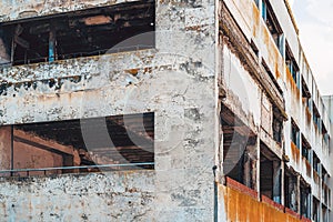 Old ruined building ready to be run down