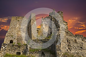 Old ruined castle  Likava. Slovakia