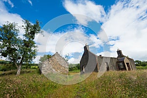 Old ruined farm house in the Scottish Highlands