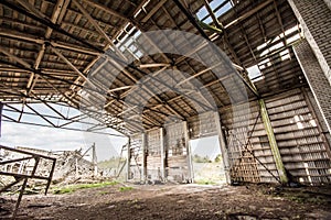 Old ruined farm, huge building