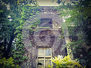 Old ruined ghost house