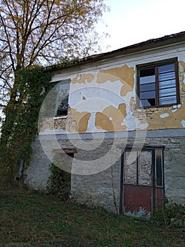 Old ruined house in village