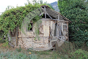 Old ruined house in the village