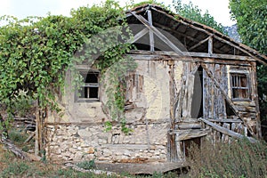 Old ruined house in the village