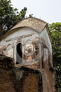 Old ruined houses in the deserted city Panam Nagar (Panam City) in Bangladesh photo