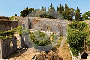 Old ruined medieval fortress called Spagnola in Herceg Novi, Mon
