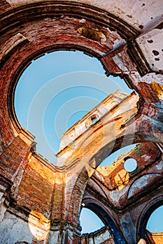 Old Ruined Orthodox Church Of The St. Nicholas In Village Lenino