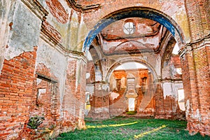 Old Ruined Orthodox Church Of The St. Nicholas In Village Lenino