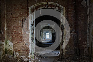 The old and ruined room of a building, lost places