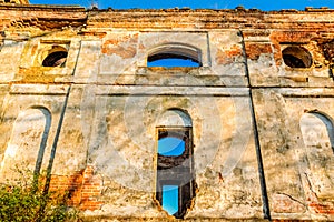 Old ruined wall of the temple of St. Nicholas