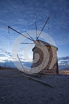 Old ruined windmill in Bodrum