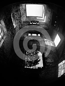Old ruins - black and white