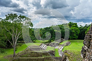 Old ruins from the buildings of the Mayan city of Altun Ha, Belize