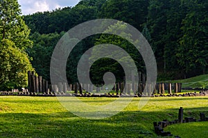 Old ruins in Carpathian Mountains, Sarmisegetusa ,Romania