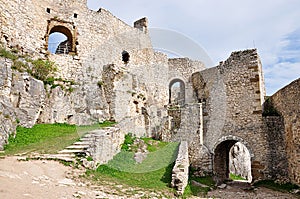 Zřícenina hradu, Spišský hrad, Slovensko, Evropa