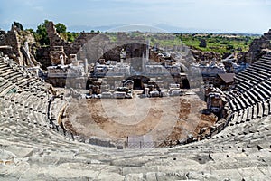 Old ruins of the city of Side Turkey