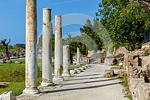 Old ruins of the city of Side Turkey