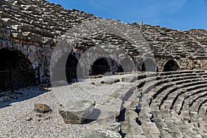 Old ruins of the city of Side Turkey