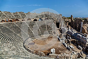 Old ruins of the city of Side Turkey