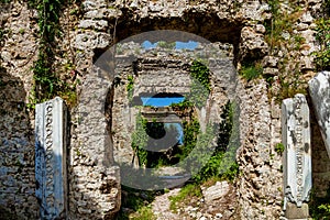 Old ruins of the city of Side Turkey