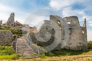 Old ruins of historical castle Oponice