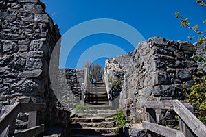 Old ruins of the LÃ¶wenburg in the Siebengebirge