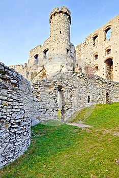 Old ruins Ogrodzieniec Castle Poland