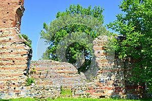 Old ruins of an orthodox church in Curtea de Arges, early 16th century.