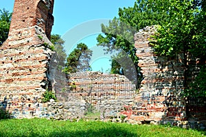 Old ruins of an orthodox church in Curtea de Arges, early 16th century.