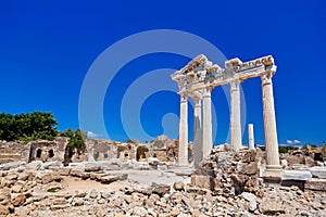 Old ruins in Side, Turkey