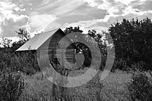 Old Run Down Wooden Granary