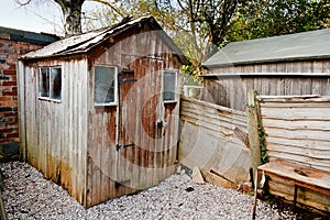 Old run down worn out rotting garden shed