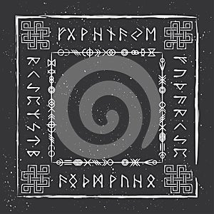 Scandinavian doodle white frame