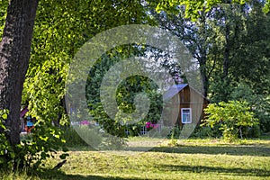 Old rural house in the countryside with beautiful cosy garden