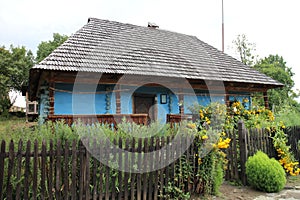 Old rural House in open-air folk museum  in Uzhhorod