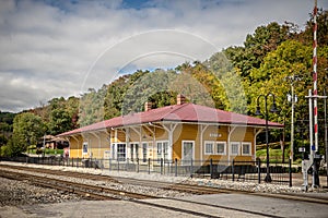 Old rural train station in north carolina