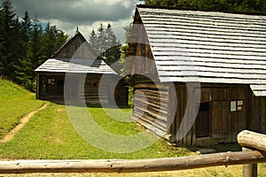 Old rural woody houses