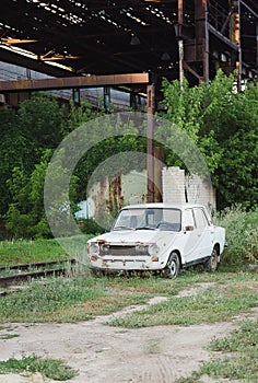 Old Russian abandoned car