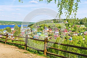 The old Russian city of Ples on the Volga River