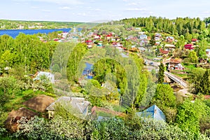 The old Russian city of Ples on the Volga River
